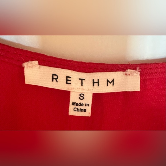 Red Midi Dress - Button Down - Small - Picture 9 of 9